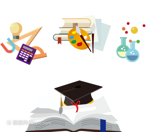 卡通書教育信息文具